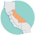 graphic image of California, Sierra Nevada Region