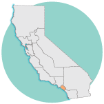 graphic image of california, Orange County