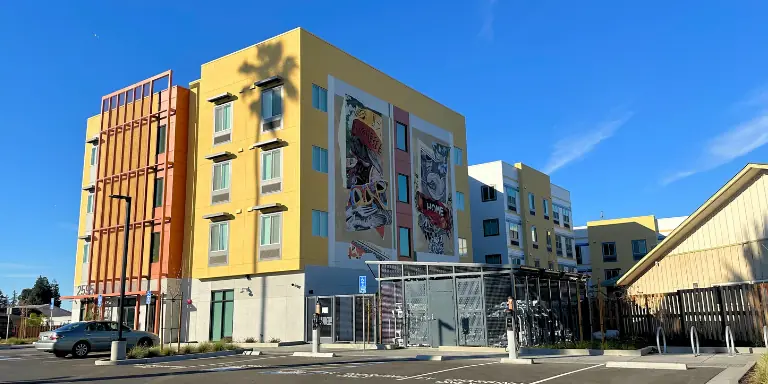 exterior view of Depot apartment complex