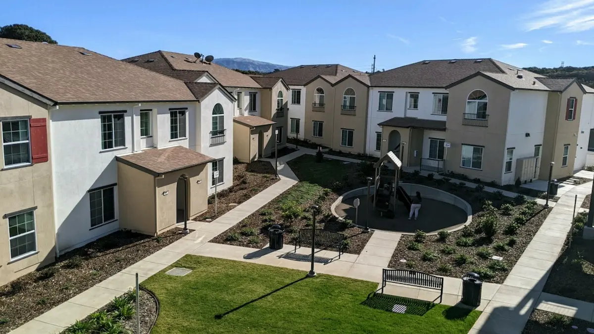 alfred diaz-infante apartments complex exterior aerial view