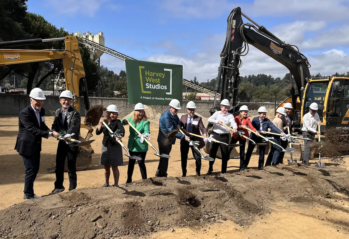 groundbreaking ceremony with golden shovels