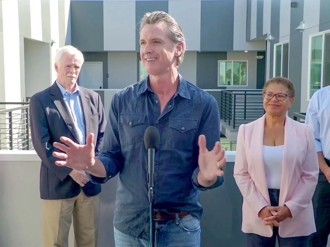 Governor Gavin Newsom's announcement on housing projects.