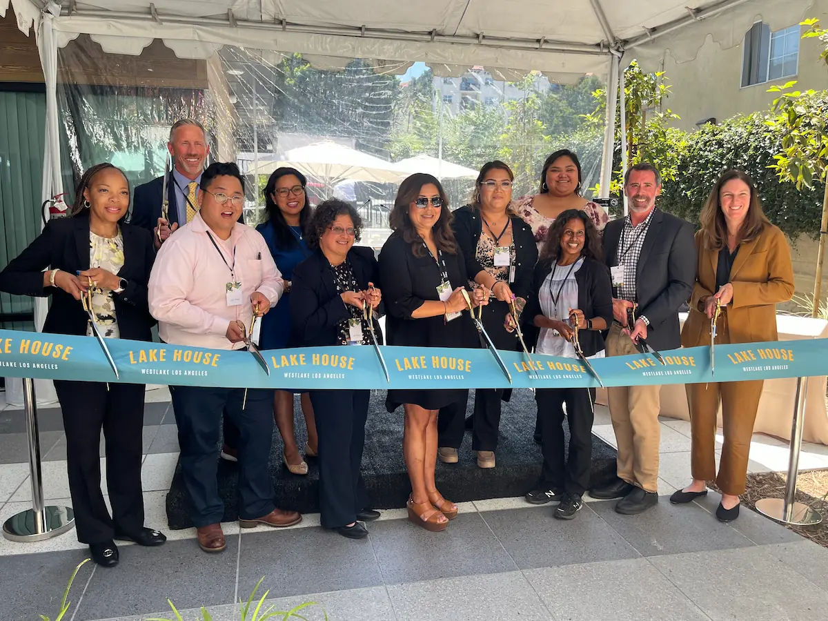 Lake house ribbon cutting ceremony